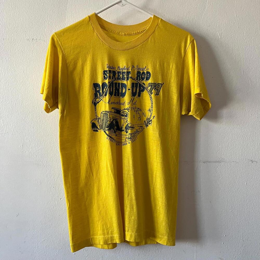 Vintage 1979 Street Rod Round-Up T-Shirt, Western Maryland 7th Annual Car Show